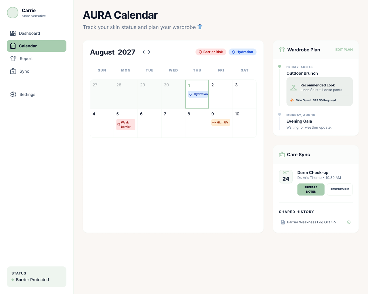 Calendar & planning